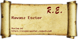 Ravasz Eszter névjegykártya